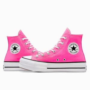 Pink platform converse